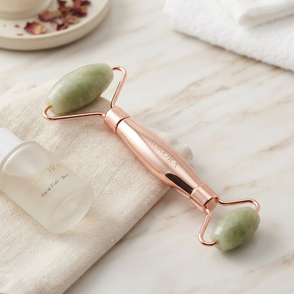 Jade Rose Quartz Facial Roller